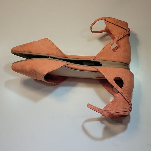 FOREVER 21 SUEDE POINTED TOE BACK &ANKLE STRAP WOMEN"S FLAT SHOE - Picture 8 of 13